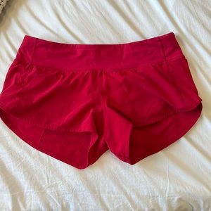 lululemon red shorts perfect condition size 6